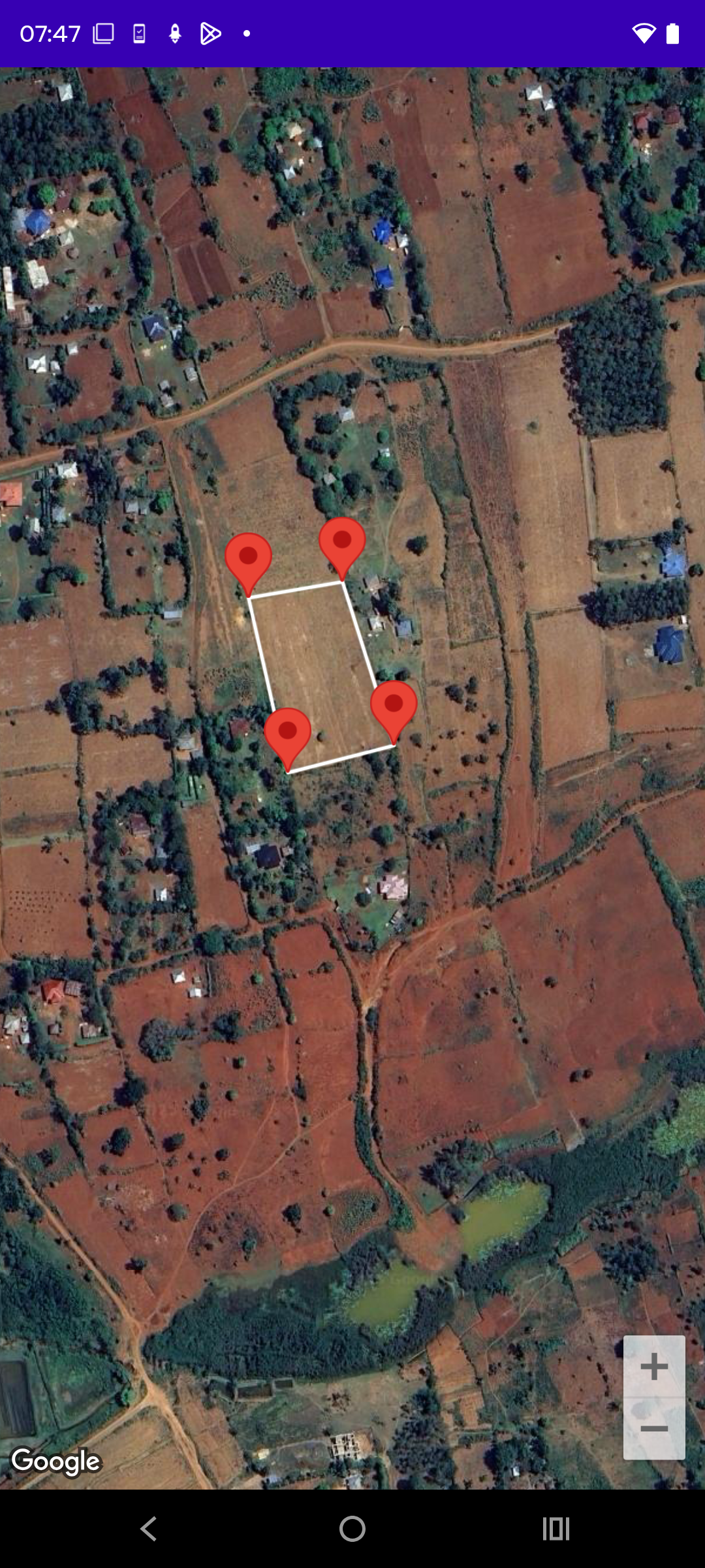 Field measuring screenshot